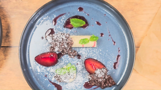 Maronen Mousse mit Schokoladenkrokant