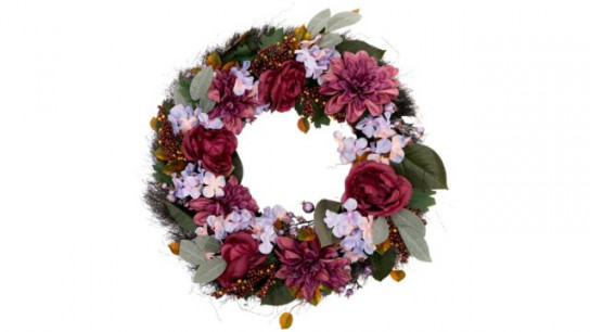 ABELLA Flora künstl. Dekokranz Rosen & Dahlien Ø 55cm