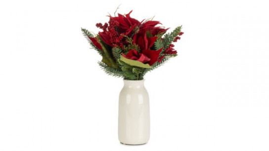 ABELLA Flora künstl. Bouquet Keramik-Vase outdoorgeeignet Höhe ca. 40cm