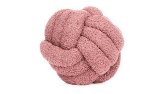 COZEE HOME 1 gef. Dekokissen Knotenform MF Teddy Bouclé rund, Ø ca. 23cm
