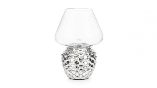 LUMIDA Casa LED-Dekoleuchte Mercury-Glas 5h-Timerfunktion Höhe 21cm, Ø 15cm