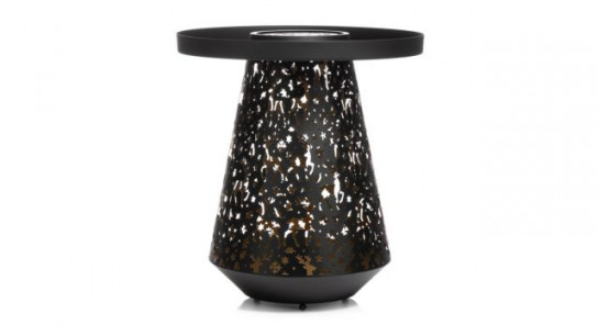 LUMIDA Xmas LED-Laterne & Beistelltisch mit Tablett, Aufladbar outdoorgeeignet