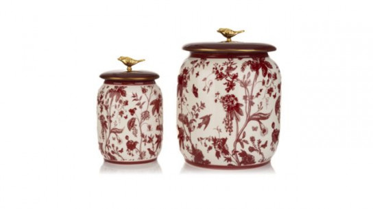 ABELLA Casa 2 Keramik-Gefäße aufwändig verziert lebensmittelecht Höhe 15,6cm & 20,8cm