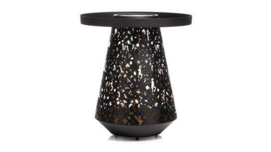 LUMIDA Xmas LED-Laterne & Beistelltisch mit Tablett, Aufladbar outdoorgeeignet