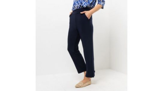 KIM & CO. Hose, knöchellang Deluxe Brazil Knit Riegel am Saum gerades Bein